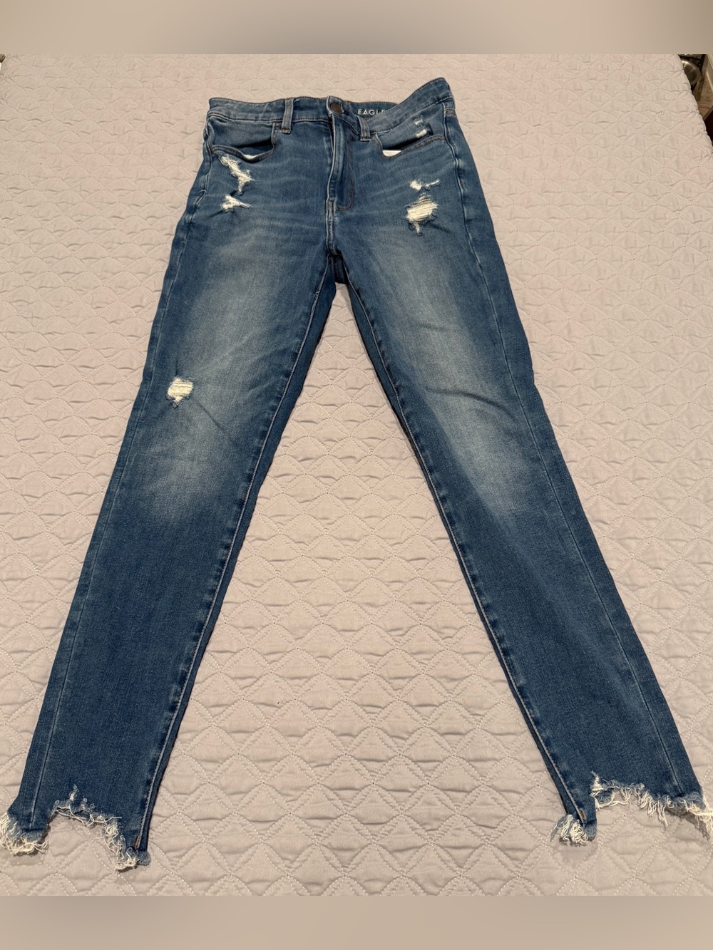 American Eagle Ne(X)t Level Stretch Distressed Curvy Jegging Size 8 Reg Jeans